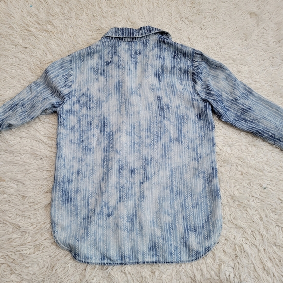 Cloth Stone Blue Button Up Shirt Sz Small - Picture 8 of 9